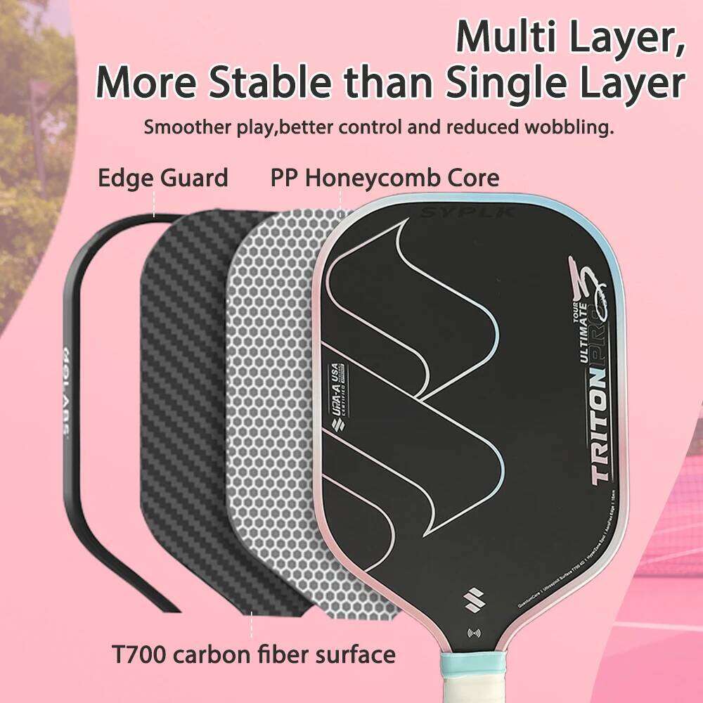 2026 New T700 Carbon Fiber Pickleball Paddle 16MM Honeycomb Core USAPA Apved Lightweight Power Control for Men And Women 26Y0328