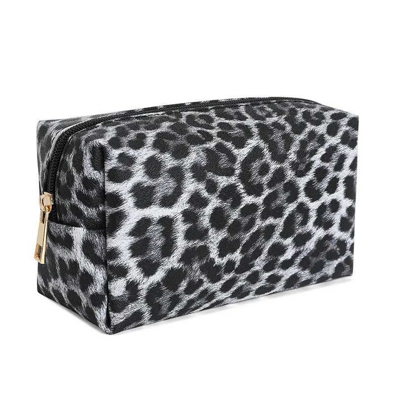 Travel PU Makeup Bag Womens Leopard Large Capacity Portable Zippe Storage Bag Purses Bathroom Washbag Cosmetic Bag D260328