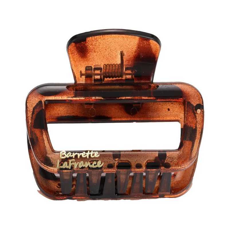 Korea Gold Label Letters Simple Transparent Square Hair Claws Geometry Barrettes Womens Fashion Hairpins Shark Clips Retro New H260328