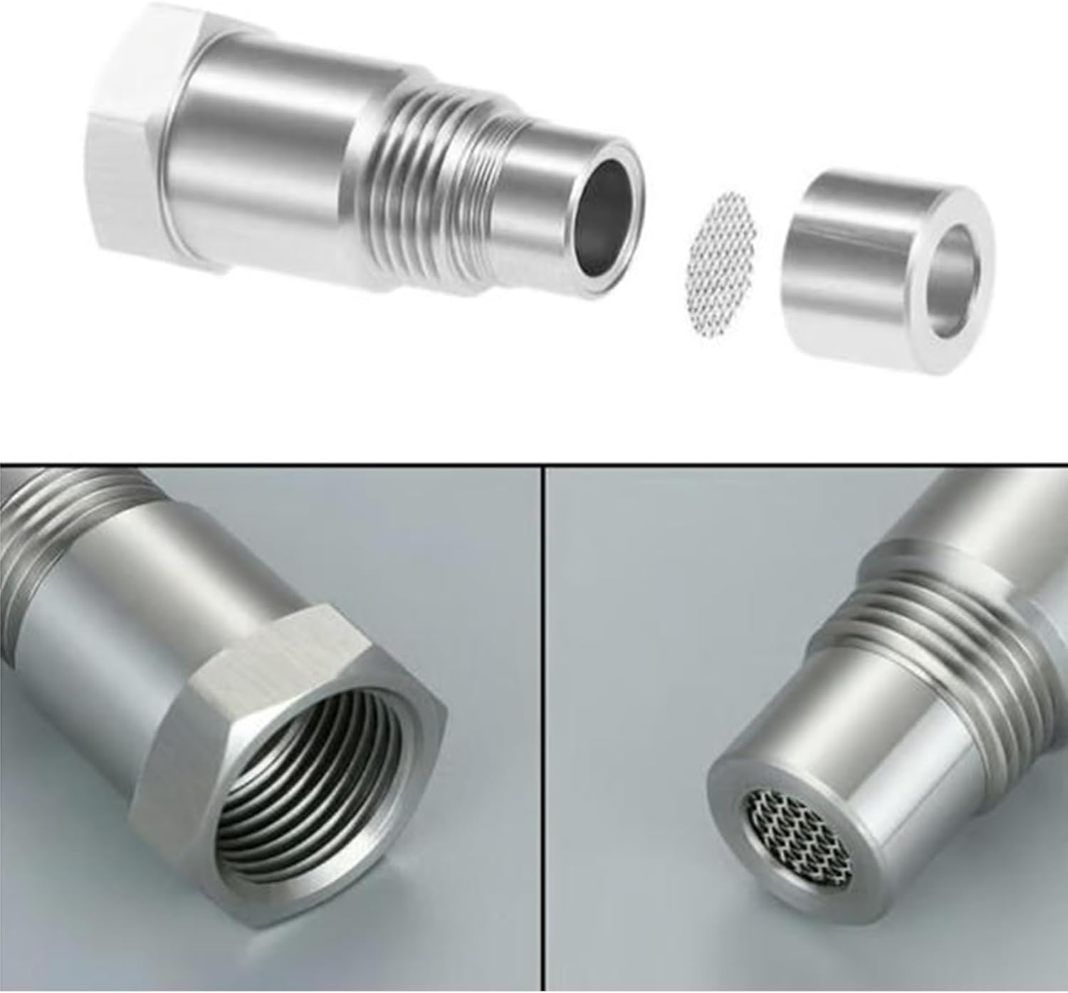 M18x1.5 Connector Extension for Industrial Hardware 1.5mm Connector Extension for Car Industrial Hardware Stainless Steel Xtension Filter