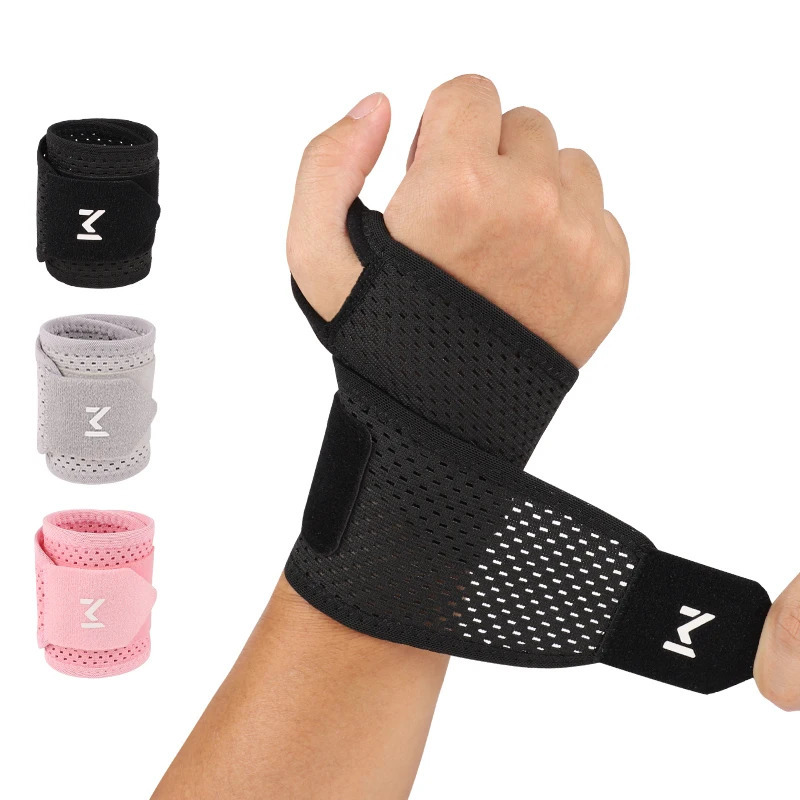 2pcs Adjustable Wrist Strap Sports Support Brace Black Weightlifting Wristband For Men Women Badminton Tennis Gym 260327