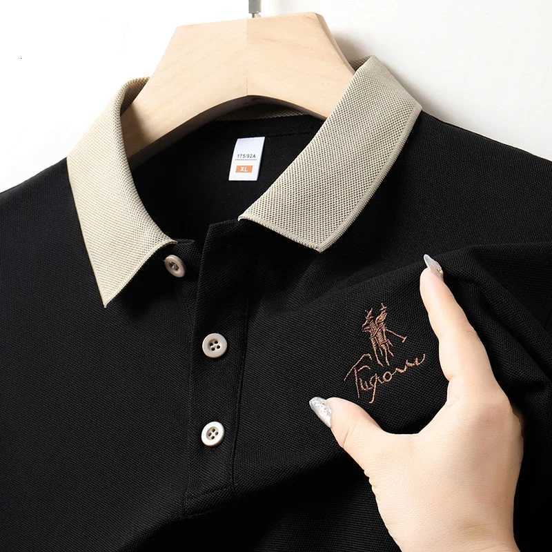 Mens Embroidered Casual Fashion Short Sleeved POLO Shirt Summer Comfortable Top C260326