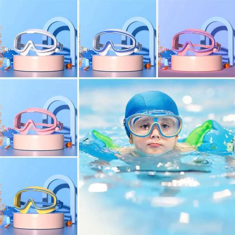 Professional Anti Fog Swimming Goggles with Earplugs Wide View Big Frame Diving Eyewear for Swimming Pool Durable Dive Glasses Z260328