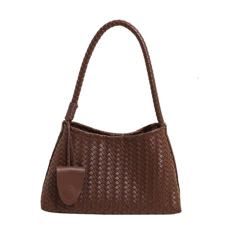 Handheld Woven for Women New Trendy Fashion Niche Underarm Simple Single Shoulder Bucket Mother Bag
