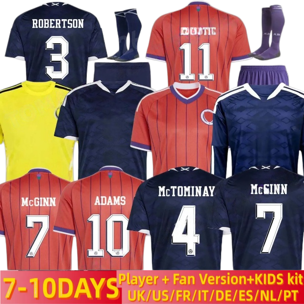 scotland football shirt 2026 world cup jersey Home Away GK Fans Player Men kids Football Shirt Kit ROBERTSON MCTOMINAY MCGINN GILMOUR DYKES SHANKLAND soccer jersey