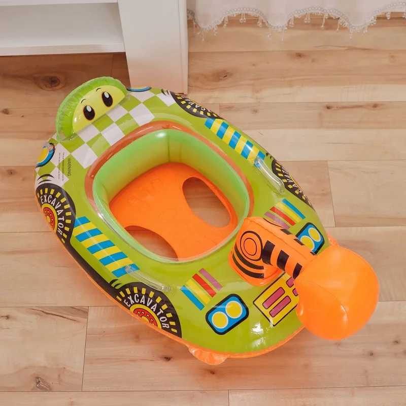 Rooxin Flamingo Swimming Circle Baby Infant Float Pool Swimming Ring With Sunshade Floating Seat Summer Beach Pool Swim Tube Z260328