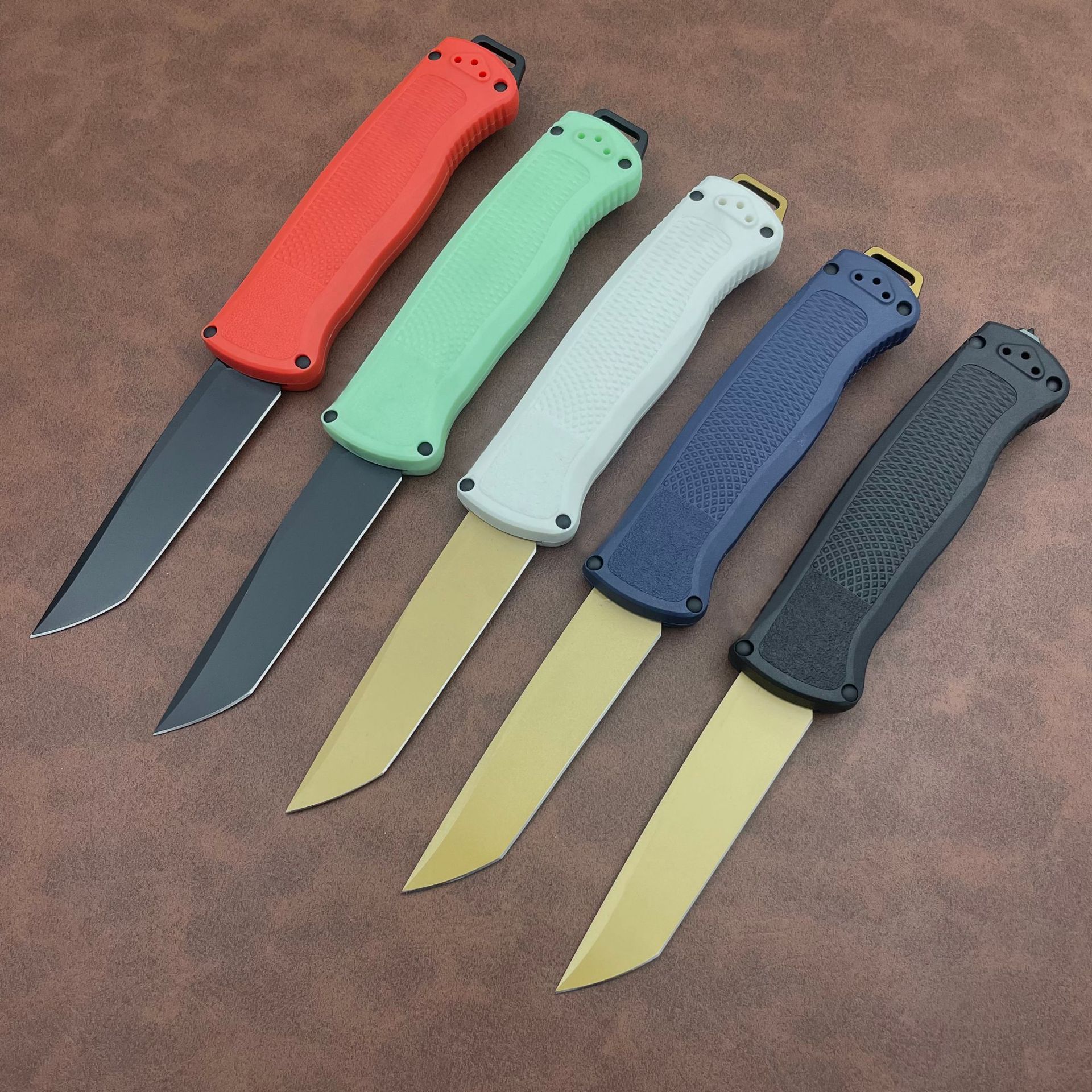 5Models 5370FE Shootout Knife 3.50 CPM-CruWear Tanto Blade, Black CF-Elite Handles