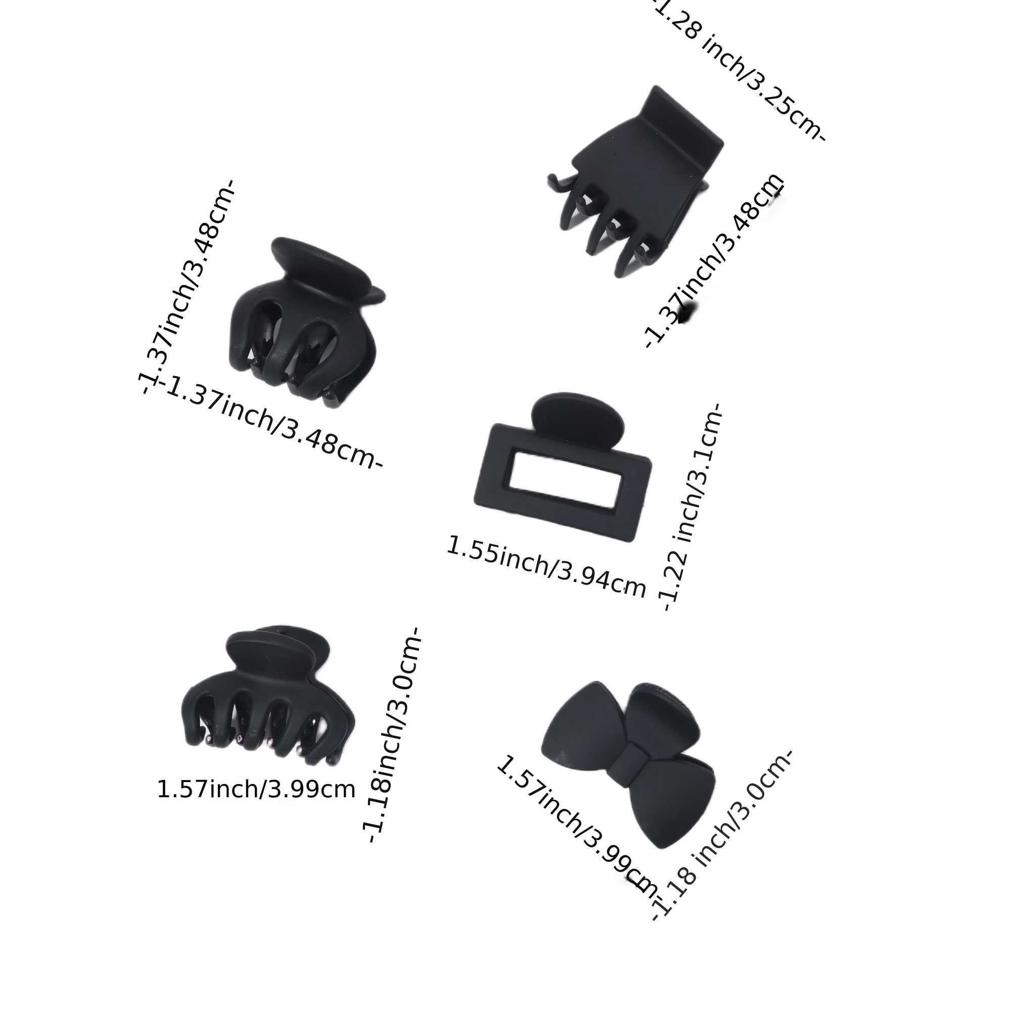 3pcs Matte Hair Claw Clip Simple Style Shark Claw Clips Solid Color Hair Claw Elegant Hair Clips For Women H260328