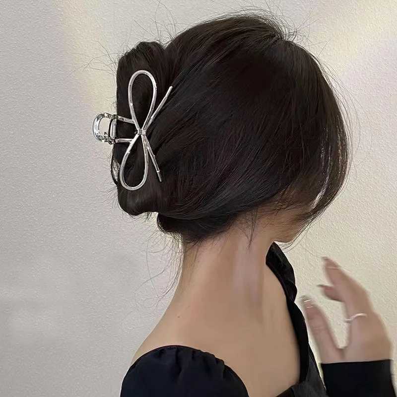 Women Vintage Metal Bowknot Hair Claw Clip for Girls Trendy Korean Party Hairpins Barrettes Fashion Headdress Hair Accessories H260328