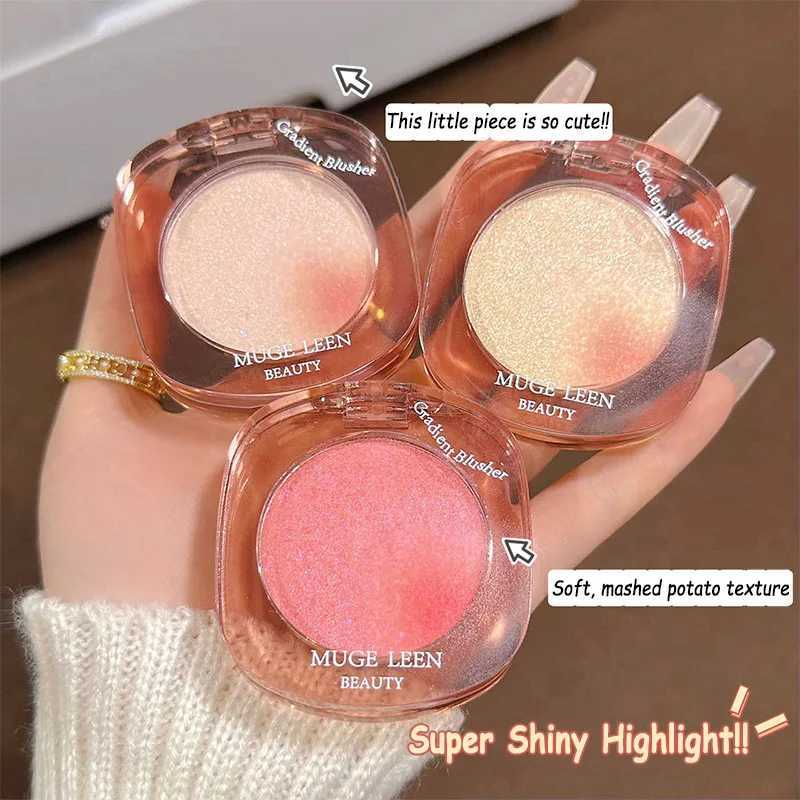 Vientiane Highlighter Powder Palette with Fine Shimmer and Diamond-like Highlights and Contour PowderCreamy Mousse Texture H260328