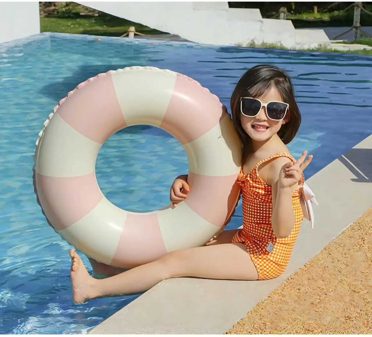 Childrens retro swimming circle childrens inflatable lifebuoy internet famous childrens swimming circle childrens undera Z260328