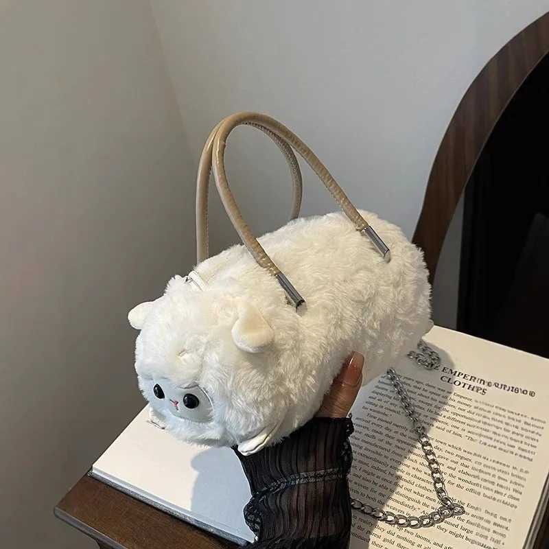 Plush Panda Crossbody Bag Cute Capibala Chain Fashion Handbag Girl Shoulder Doll Bag C260327