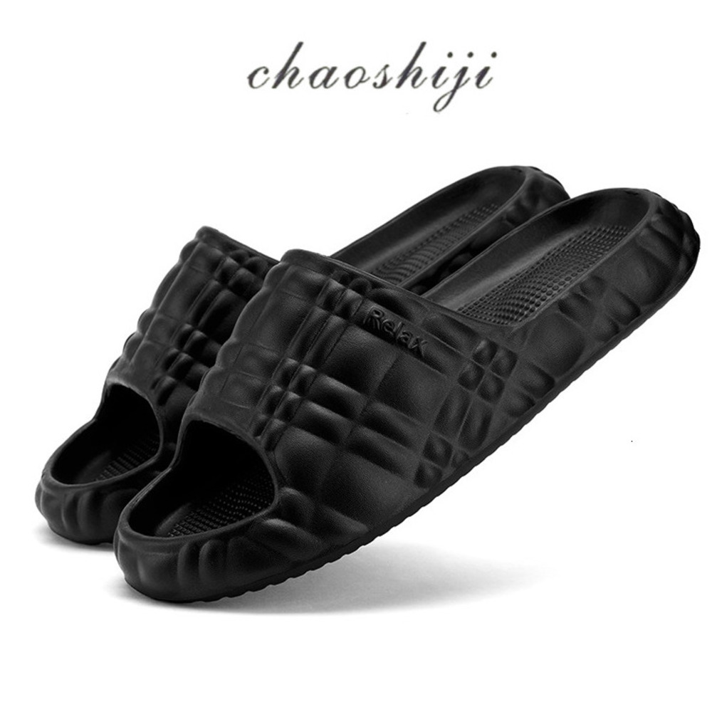 Women's Slides Fashion Fashion Gifts Grid Design Slippers Comfortable Lightweight EVA Slides For Home Sandals Fashionable Non Slip Solid Slide 25 - view 3