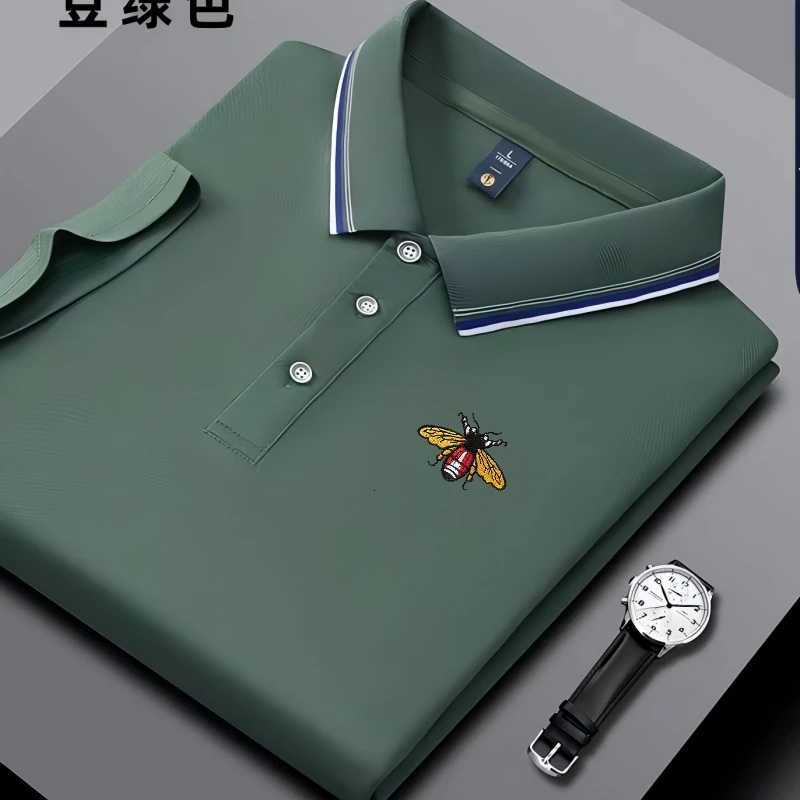Embroidered New Mens Business Casual Short Sleeved Polo Shirt Fashionable Breathable Comfortable and Versatile Top C260326