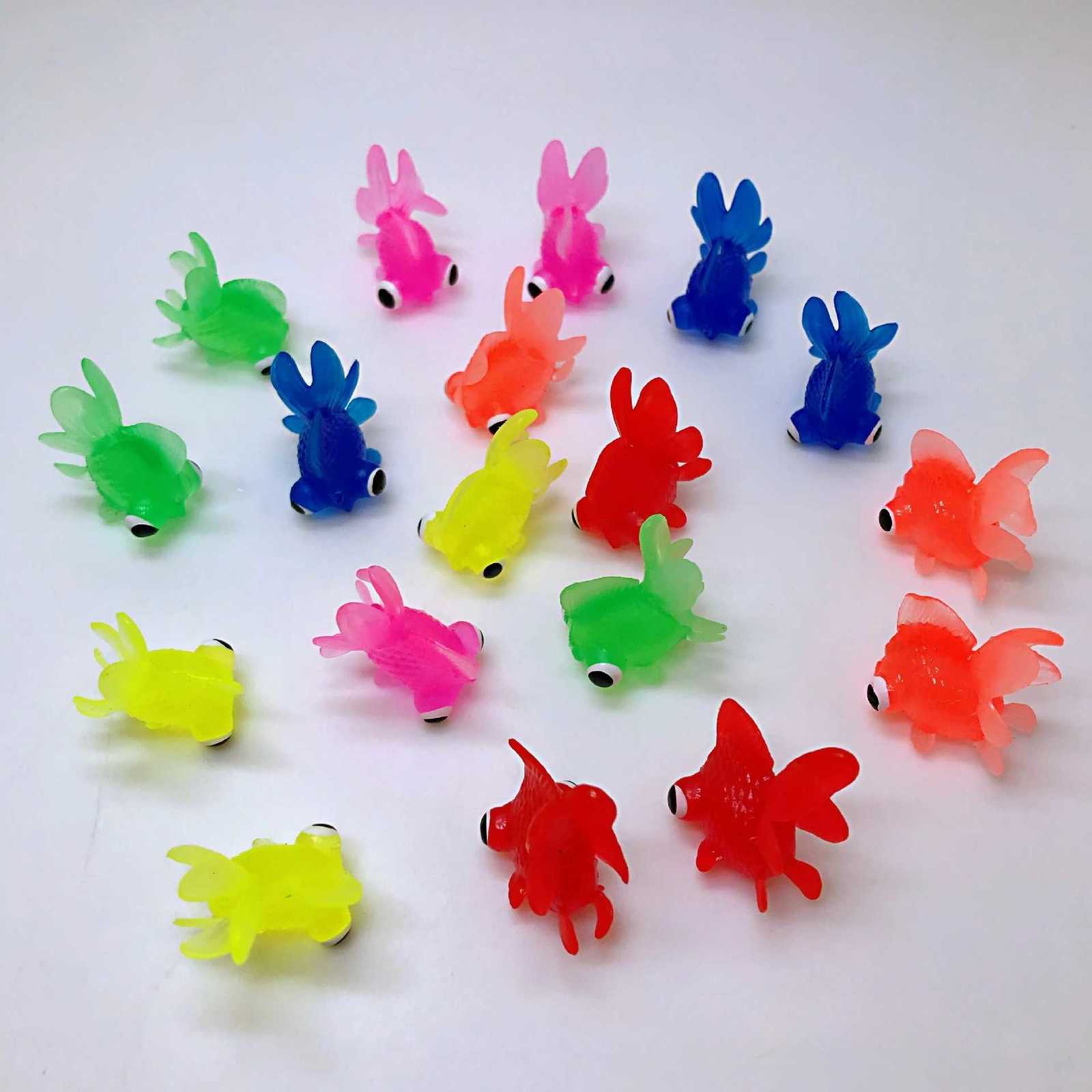 Childrens Water Toy Soft Rubber Marine Life Buoy Goldfish Net Fishing Model Swimming Bathtub Holiday Gift Z260328