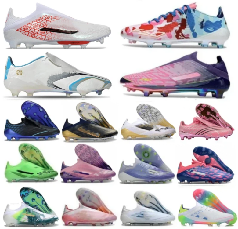 2026 Top quality Football Boots Tongue Fold Laceless Laces FG Mens Soccer Cleats Comfortable Training Leather Football Shoes Youth venue training SIZE 39-45