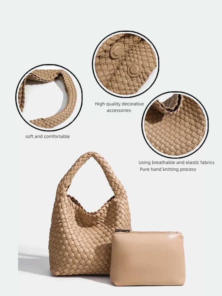 Designer bag Luxury 2024 woman bag Brand New Product PU Small size hand-woven bucket bag High quality Womens handbag C260327