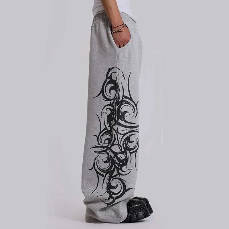 Harajuku Hip-Hop Trousers Men High Street Y2K Pants Casual Wide-leg Pants Sweatpants Spring Summer Printed Streetwear Trend Pant M260328