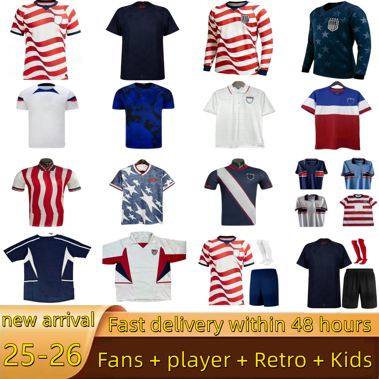 26 27 United States PULISIC Soccer Jerseys McKENNIE ERTZ ALTIDORE PRESS WOOD MORGAN LLOYD Retro 94 96 02 13 14 USAs Camisetas USMNT Football Shirt Player Men Kids kits