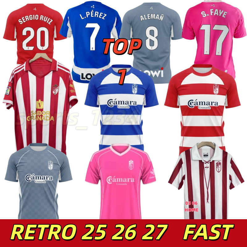 GRANADA CF Soccer Jerseys 25 26 27 RETRO men kids kit 2025 2026 SERGIO RUIZ L.WILLIAMS Football Shirts