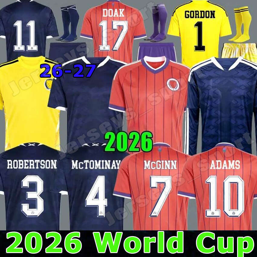 XXXL 4XL 2026 World Cup Soccer Jerseys scotland football shirt ROBERTSON ADAMS DYKES McTominay McGREGOR SHANKLAND MCGREGOR Home away goalkeeper men kids