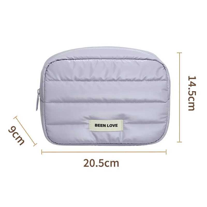 Korean solid color versatile simple portable cosmetic bag high sense large capacity portable cosmetics storage bag fashion trave D260328