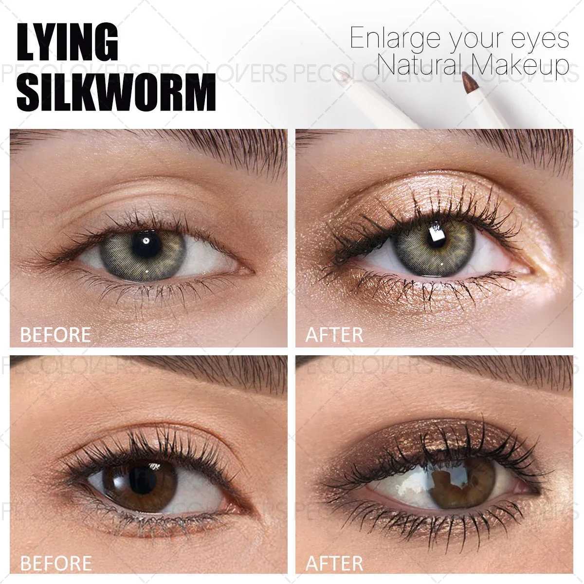 1PC 2-in-1 Multicolor Eyeshadow Highlighter Pen - Pearlescent Glitter Finish Waterproof Vivid Pigment Long-Wearing H260328