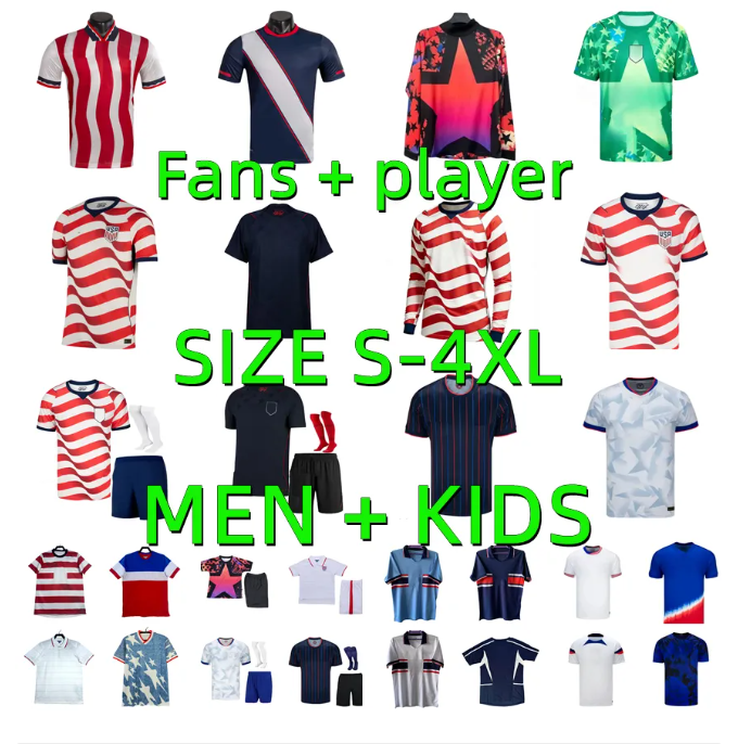 2026 2027 PULISIC MCKENNIE United States Soccer Jerseys 25 26 27 USAS ROBINSON ADAMS REYNA WEAH SWANSON MORGAN LALAS Football Shirt Camisetas Uniform Men Kids kit