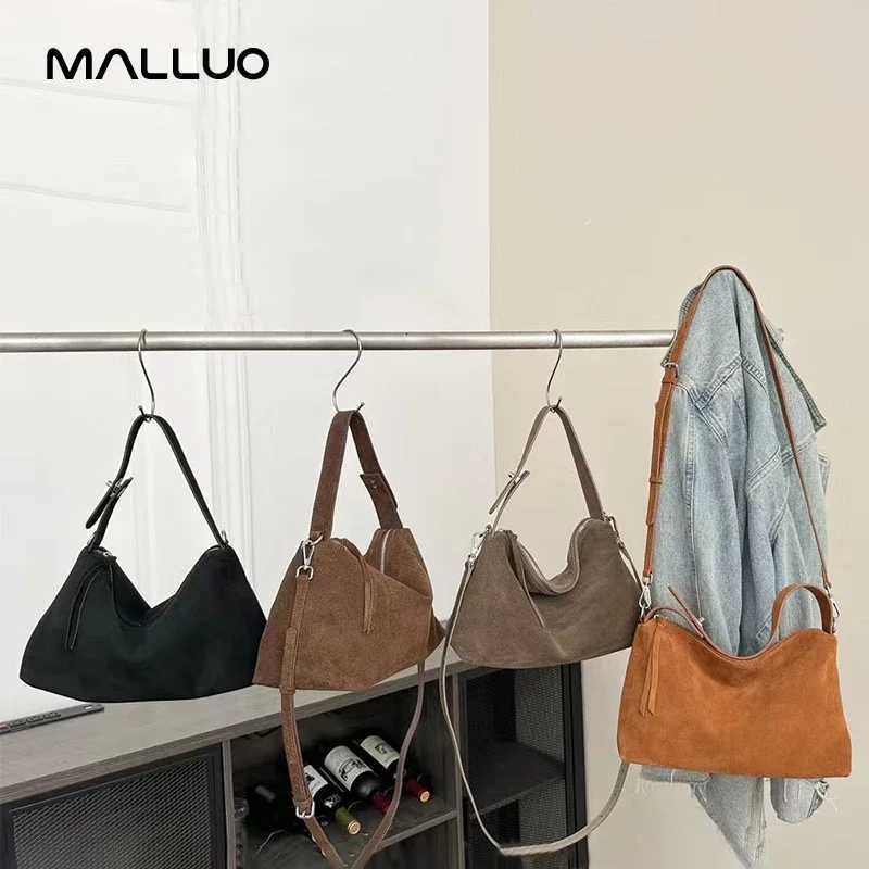 Womens Suede Cow Leather Shoulder Bags Crossbody Bag Big Boston Tote Soft Matte Suede Cow Leather Womens Handbag Shoulder Bag C260327