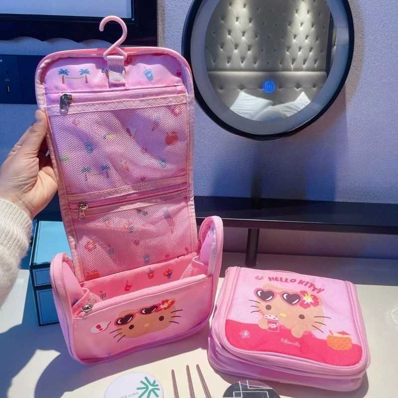 Cartoon Makeup bag Foldable Cosmetic bag Portable Toiletry kit Clutch Bag Travel Makeup organizer Female Bath Washing Pouch D260328