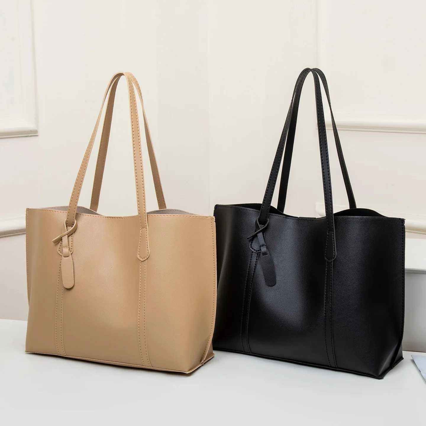 Womens Solid Color Large Capacity Tote Bag for Travel Fashionable Lightweight Portable Shoulder Bag for Daily Casual Totes C260327