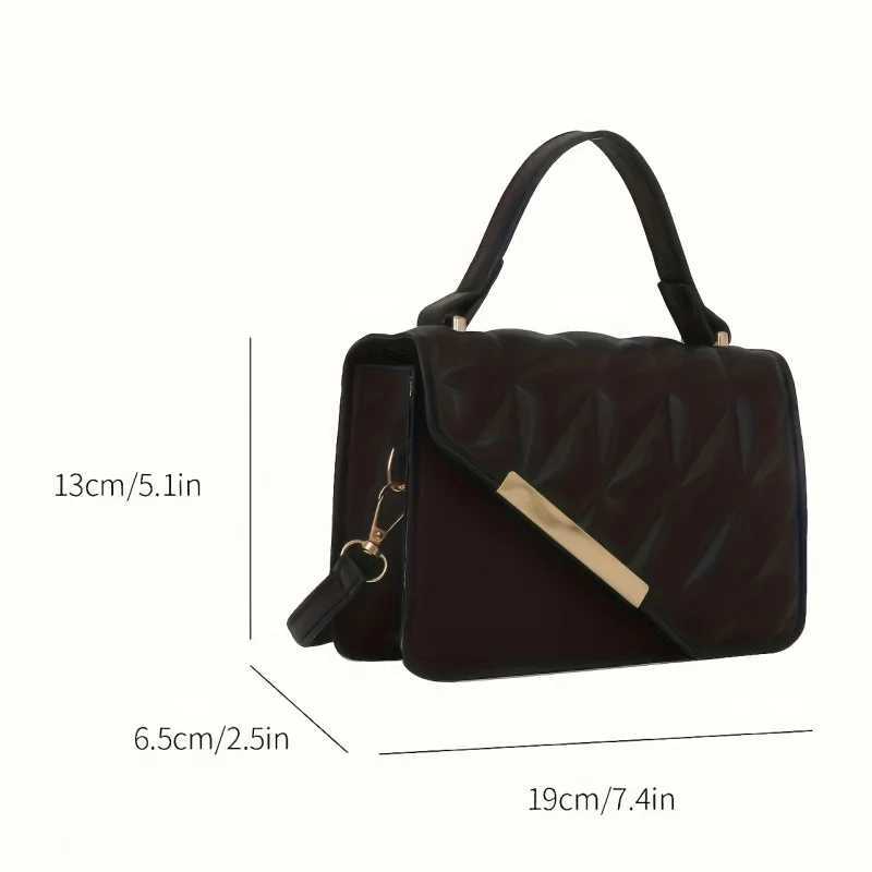Fashionable and compact diamond stitched design handbag simple and fashionable solid color handbag multifunctional Ins crossb C260327
