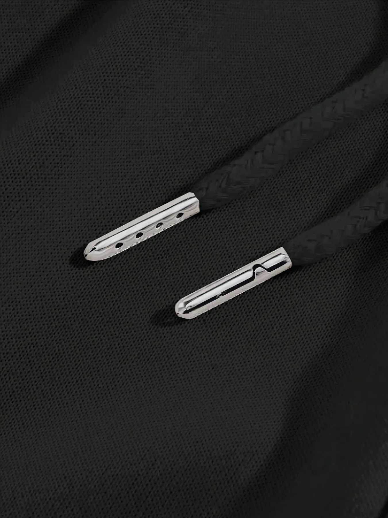 Autumn and Winter Mens Black Jogging Pants Gothic Style Printed Text Pattern Street Sweatpants Casual Drawstring Trousers M260328