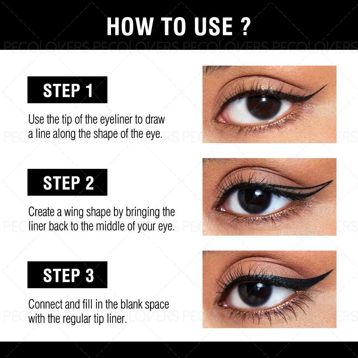 1PC Sleek Smooth Liquid Eyeliner Eyebrow Pen - Waterproof Effortless To Apply Ultra-Lightweight H260328