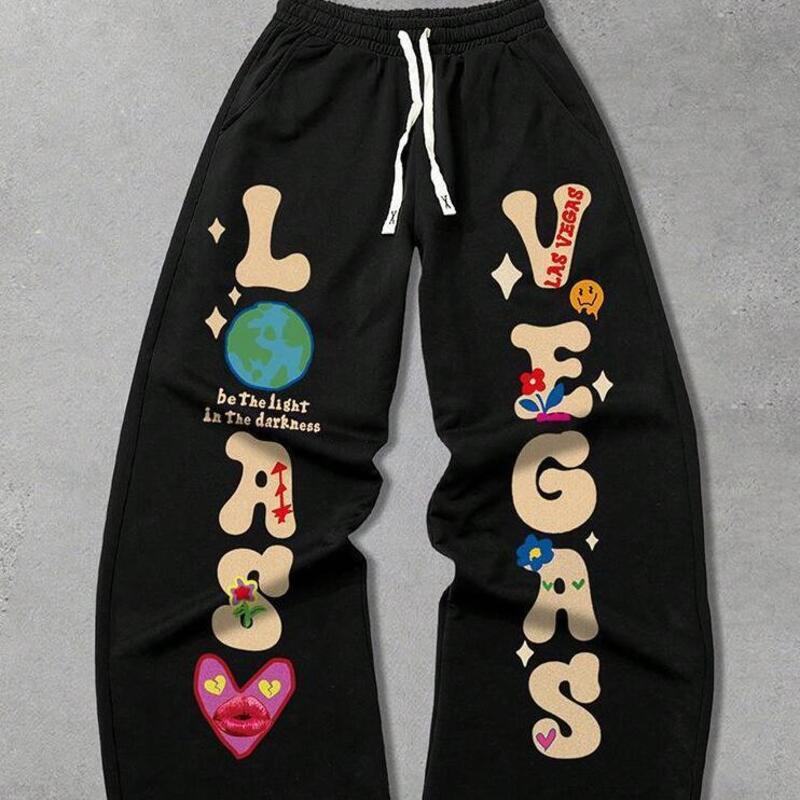 Men's pants Luxury Jeans Casual Pants Loose Fit Hip-Hop Style Trendy Versatile Street wear Trousers printed Fashion Pants Men's Clothing Dai