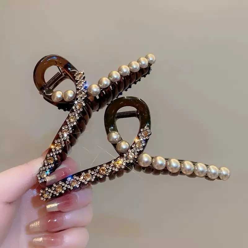 Luxury Hair Accessories With Diamond And Pearl For Women H260328