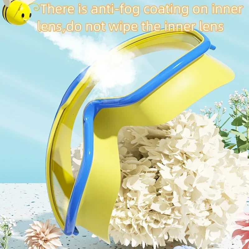 Kids Swimming Goggles Big Frame HD View Anti-fog Waterproof Childrens Swim Goggles Boys and Girls Multi-color to Choose Z260328