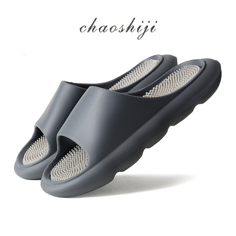 Slippers Thick Sole Acupressure Massage Slippers EVA Slides For Home Sandals Open Toe Fashion Gifts Slides Non Slip Solid Slide Daily Outfit Chaoshiji - view 3