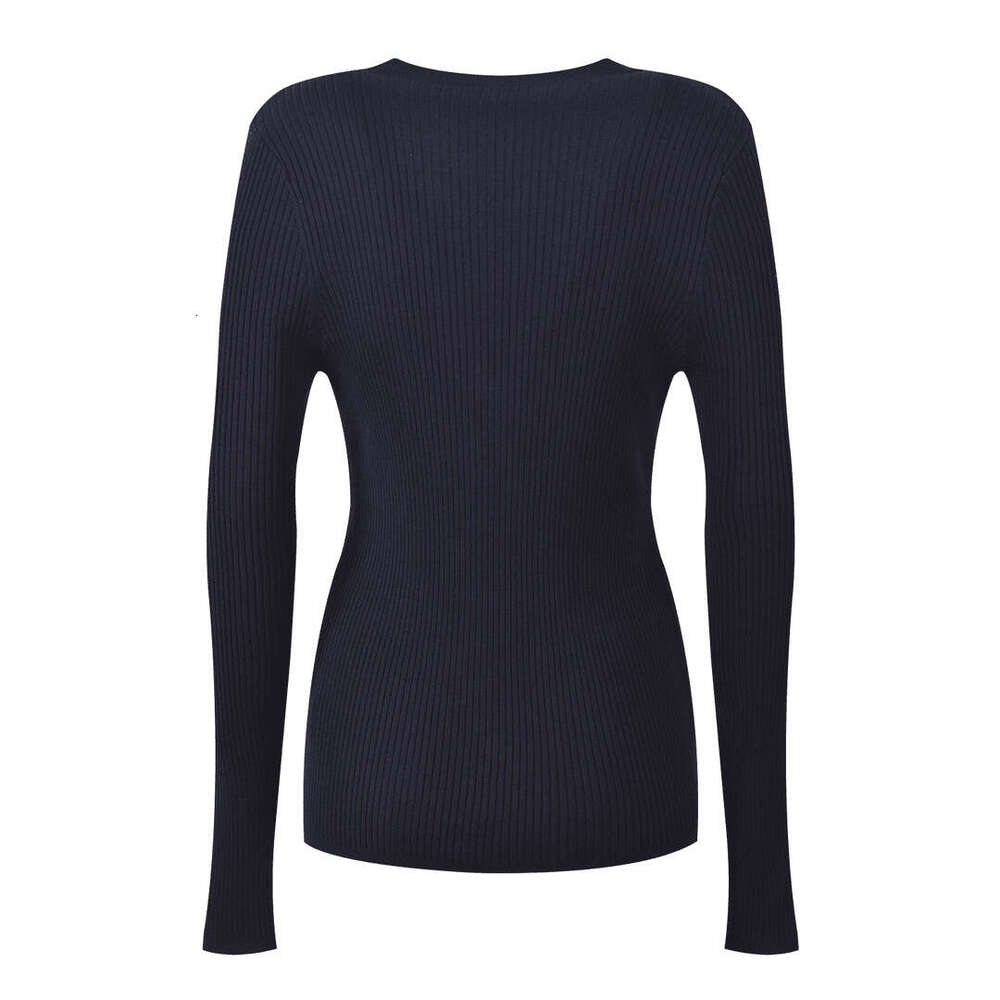 2026 CC Spring/Summer New Designer French Elegant Slimming Multi functional V-neck Long Sleeve Vertical Striped Knitted Cardigan k30 Top for Women