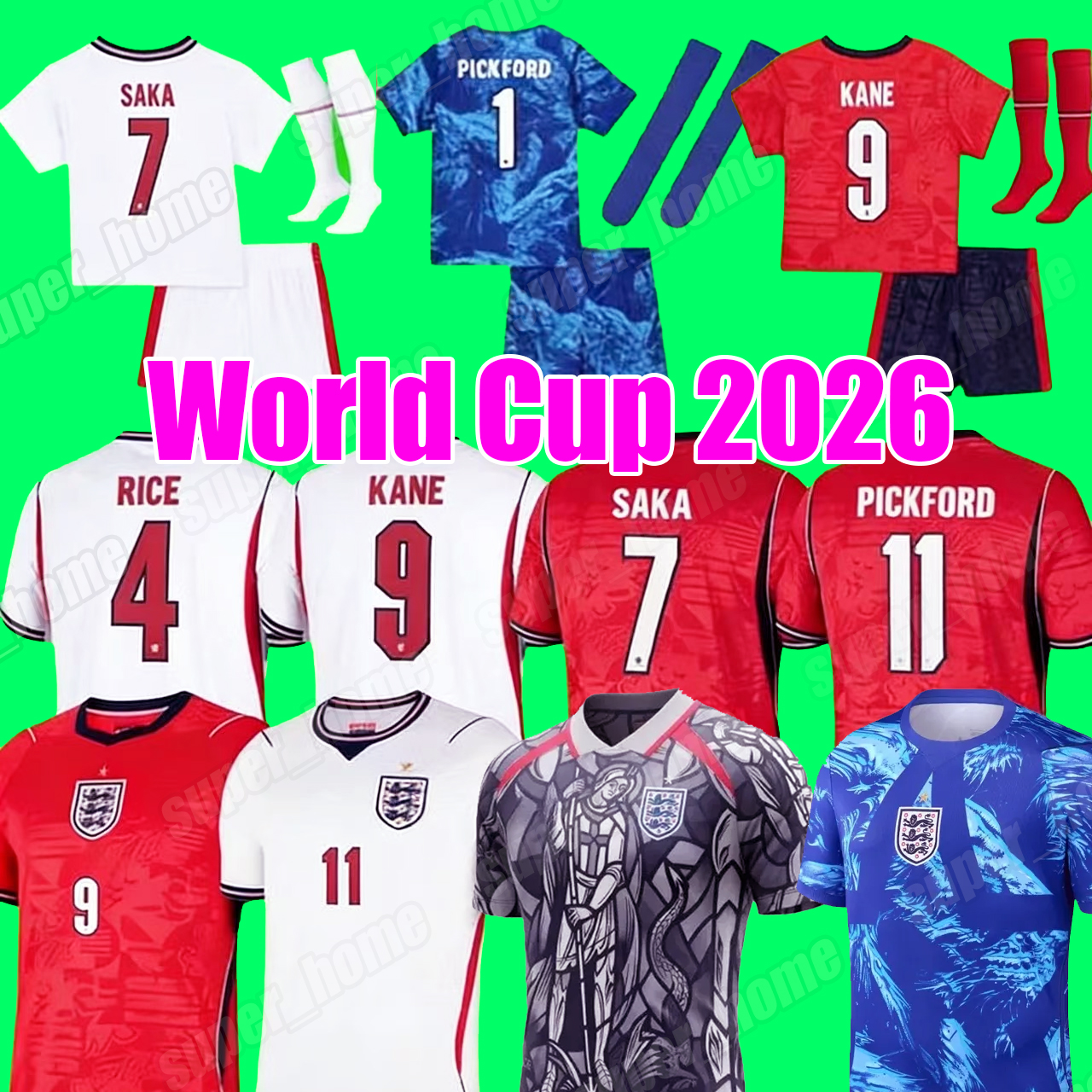 england Kit 26 27 KANE FODEN England World Cup 2026 SAKA England Football Kit PALMER England Shirt RICE England Football Shirt 26 BELLINGHAM Kids Soccer Jersey Shirts