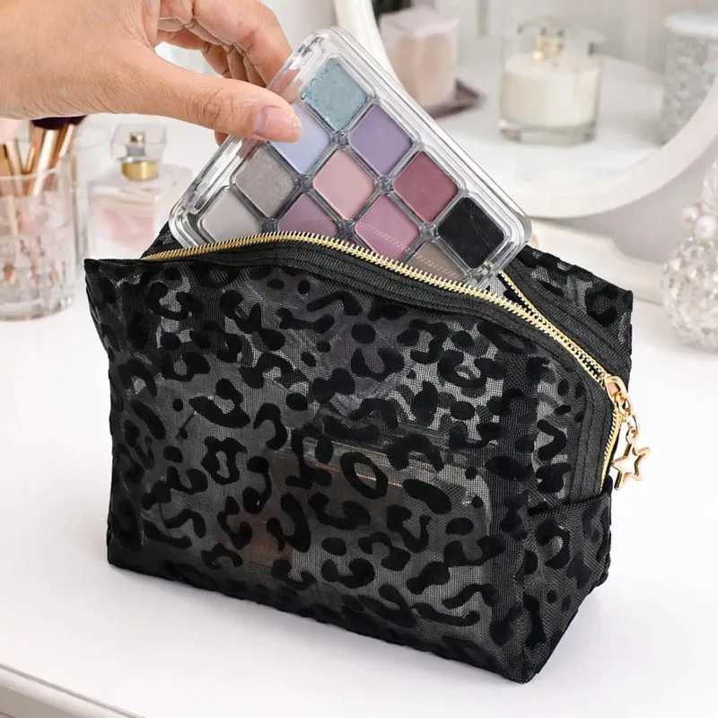 Women Mesh Cosmetic Bag Travel Storage Makeup Bag Organizer Female Make Up Pouch Portable Small Large Toiletry Beauty Case D260328