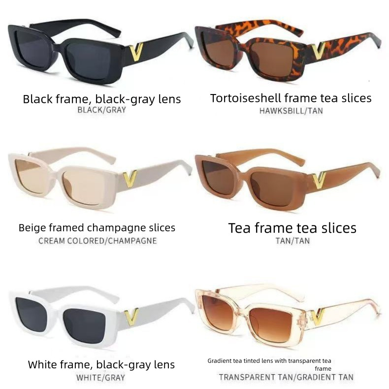 Vintage-Style Sunglasses Designer Women Unique and Minimalist Hip-Hop Square-Frame Trendy Sunglasses