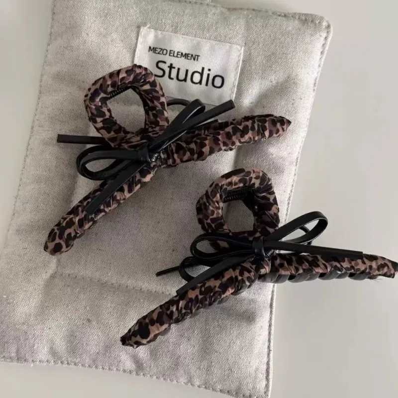 Retro Leopard Print High-Grade Large Clip Hair Accessories For Women H260328