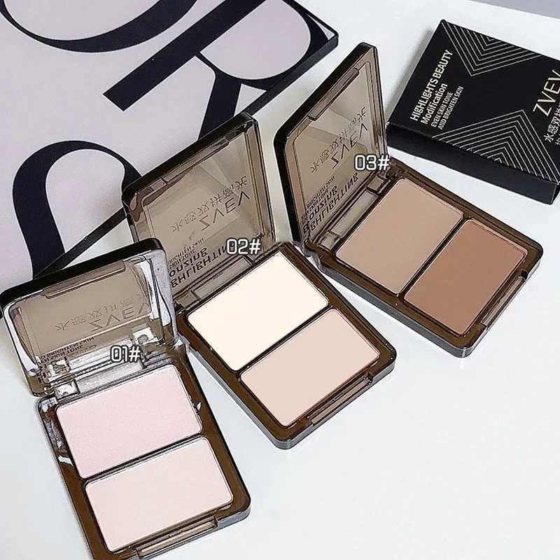 3D Bronzer Highlighter for Face Powder Texture Two-toned Contour Iluminador Natural Brighten Matte Nose Shadow Makeup Cosmetics H260328