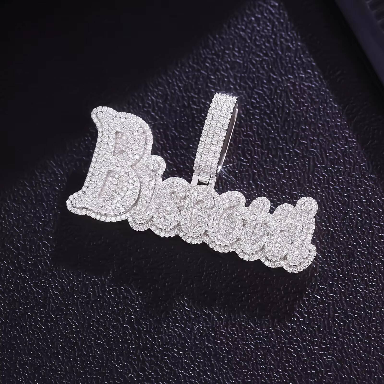 Fine Jewelry Pendant 925 Silver Moissanite Diamond Hiphop Men and Womens Party White Gold Plated Customized Name Letter Pendant - view 7