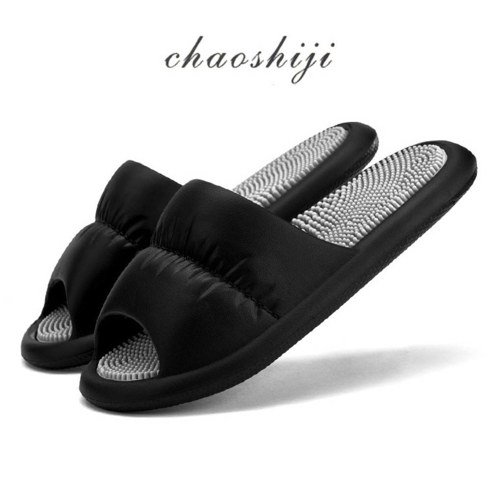 Design Slippers Comfortable Lightweight EVA Fashion Gifts Slides For Home Sandals Acupressure Massage Slippers Non Slip Solid Slide Daily Outfit 8858A - view 3
