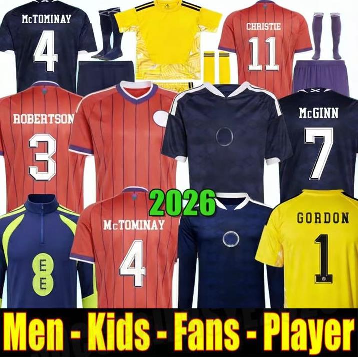 2026 World Cup scotland Fans football shirt Soccer Jerseys ROBERTSON McTominay McGREGOR SHANKLAND MCGREGOR Home Long maillot Away red men kids kit