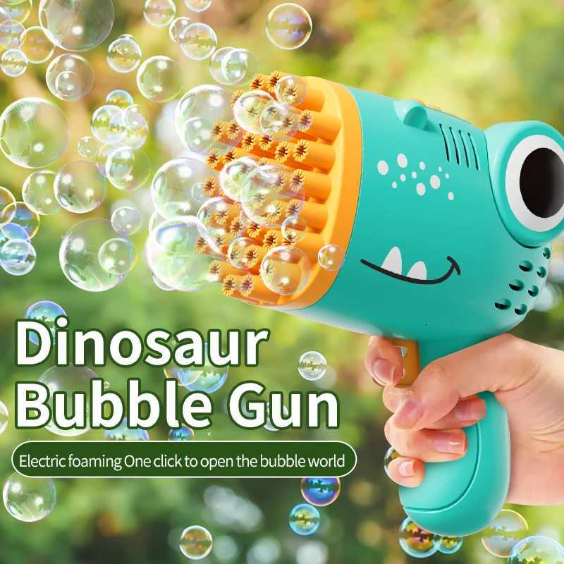 40 Holes Dinosaur Bubble Gun Handheld Fully Automatic Bubble Machine Without Battery And Bubble Water For Kids Gift Z260328