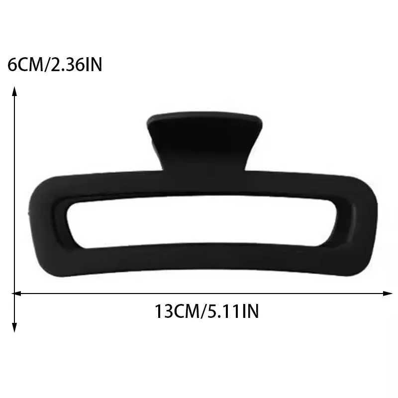 13cm Simple Frosted Large Rectangular Hair Clip for Women Elegant Temperament Shark Clip Fashionable Girl Hair Clamp H260328