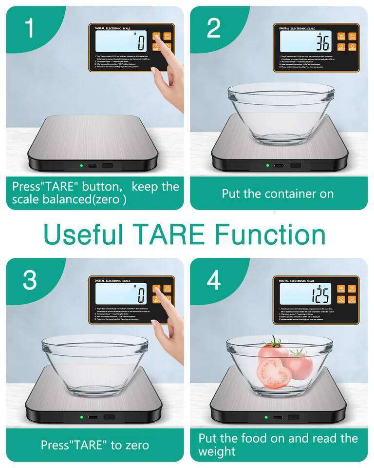 15KG Wireless Digital Kitchen with Remote LCD Display Split-Designed Food Scale for Baking Cooking Meal Prep 26Y0328